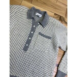 90s Y2K Outlander Studio Lambswool Angora Polo Buttons Streetwear Sweater Size M